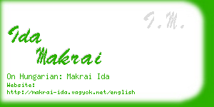 ida makrai business card